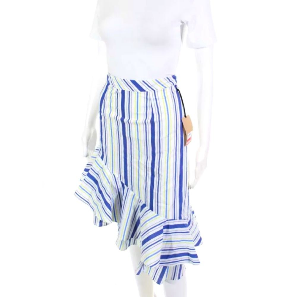 Halogen Ruffle Hem Striped Skirt - Picture 4 of 7